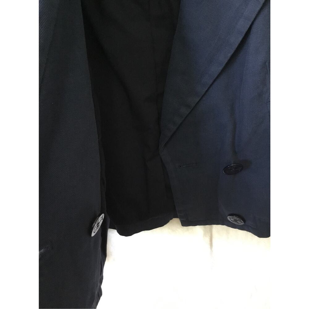 Lacoste Blue Cotton Double-Breasted Blazer - Picture 13 of 16